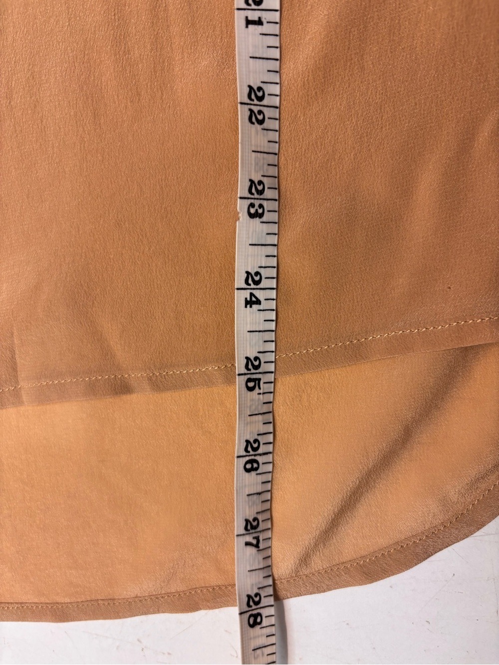 Monk & Lou Sleeveless Silk Utility Blouse V Neckline Camel, size S - Picture 10 of 10